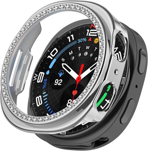 متوافق مع Samsung Galaxy Watch 8 40mm 44mm ، غطاء واقي Rhinestone Protecor in Kuwait