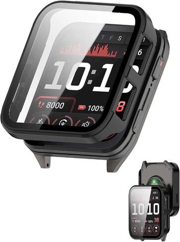 Case for Garmin Venu X1 ، Noukaju Cover Smartwatch ، فيلم زجاجي مضمّن 9 ساعات ، جهاز كمبيوتر صلب ، سهل التثبيت ، حامي الشاشة لـ Garmin Venu X1 Smart Watch (أسود) in Saudi Arabia