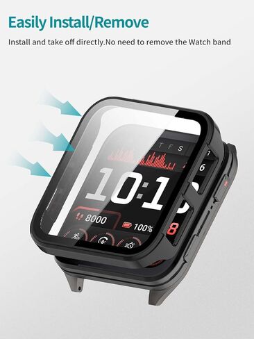 Case for Garmin Venu X1 ، Noukaju Cover Smartwatch ، فيلم زجاجي مضمّن 9 ساعات ، جهاز كمبيوتر صلب ، سهل التثبيت ، حامي الشاشة لـ Garmin Venu X1 Smart Watch (أسود) in Saudi Arabia