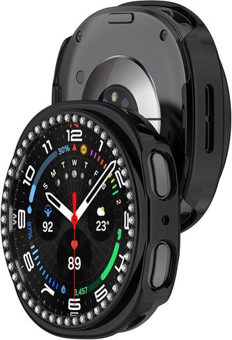 متوافق مع Samsung Galaxy Watch 8 40mm 44mm ، غطاء واقي Rhinestone Protecor in Saudi Arabia