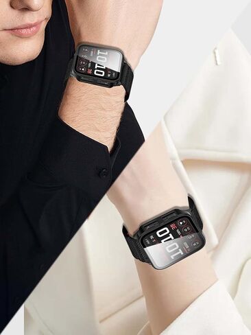 Case for Garmin Venu X1 ، Noukaju Cover Smartwatch ، فيلم زجاجي مضمّن 9 ساعات ، جهاز كمبيوتر صلب ، سهل التثبيت ، حامي الشاشة لـ Garmin Venu X1 Smart Watch (أسود) in Saudi Arabia