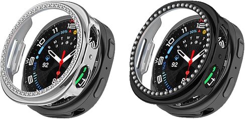 متوافق مع Samsung Galaxy Watch 8 40mm 44mm ، غطاء واقي Rhinestone Protecor in Kuwait