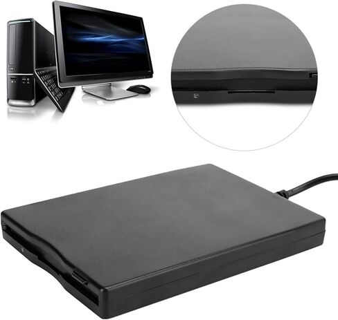 3.5 "محرك أقراص مرنة خارجي ، قارئ قرص USB ، تصميم فائق المحمول لأجهزة الكمبيوتر من Windows 98 إلى Windows 10 in Saudi Arabia