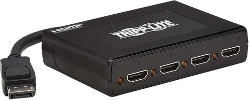 Tripp Lite DisplayPort to HDMI Adatper, 4 Monitor Display Splitter, 4K@60Hz, DP to 4X HDMI - Extend, Mirror, & Video Wall - DisplayPort MST 4-Port Hub, Plug-and-Play, 3-Year Warranty (B156-004-HD-V3) in Saudi Arabia