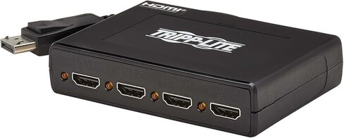 Tripp Lite DisplayPort to HDMI Adatper, 4 Monitor Display Splitter, 4K@60Hz, DP to 4X HDMI - Extend, Mirror, & Video Wall - DisplayPort MST 4-Port Hub, Plug-and-Play, 3-Year Warranty (B156-004-HD-V3) in Saudi Arabia