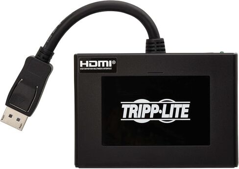 Tripp Lite DisplayPort to HDMI Adatper, 4 Monitor Display Splitter, 4K@60Hz, DP to 4X HDMI - Extend, Mirror, & Video Wall - DisplayPort MST 4-Port Hub, Plug-and-Play, 3-Year Warranty (B156-004-HD-V3) in Saudi Arabia