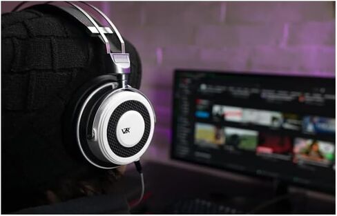 New! VZR Model One MKII Audiophile Gaming Headset – 3D Audio for First-Person Shooter/FPS Gaming, Patented CrossWave™ Spatial Audio, Removable Noise-Canceling Mic, 3.5mm Wired, NO Latency. in Saudi Arabia