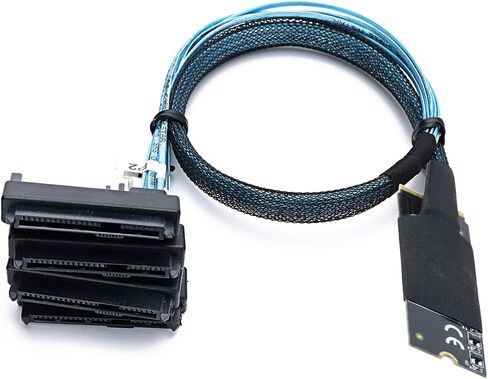 M.2 SFF-8643 إلى 4 X SAS 8482 CONTRALTER CABLER-12 جيجابت في الثانية من خادم عالي السرعة ، و 30AWG الأسلاك النحاسية ، والتوصيل والتشغيل (0.5M) in Saudi Arabia