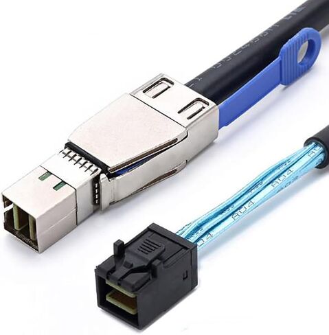 كابل Mini SAS HD مع IC SFF-8644 إلى SFF-8643-12 جيجابت في الثانية الوصلات الخادم عالية السرعة ، سلك النحاس 28AWG (1M) in Saudi Arabia