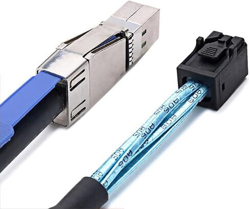 كابل Mini SAS HD مع IC SFF-8644 إلى SFF-8643-12 جيجابت في الثانية الوصلات الخادم عالية السرعة ، سلك النحاس 28AWG (1M) in Saudi Arabia