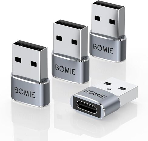 Bomie USB إلى USB C Adapter 10 Pack ، PD27W/66W/QC100W شحن سريع 480 ميغابت في الثانية ، Type-C أنثى إلى محول الذكور USB2.0 ، أبيض ، قذيفة من ألومنيوم لـ M-Acbook ، Phone 15/16 ، Pad ، G-Ogle ، White ، White in Kuwait