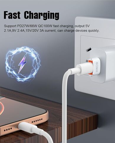 Bomie USB إلى USB C Adapter 10 Pack ، PD27W/66W/QC100W شحن سريع 480 ميغابت في الثانية ، Type-C أنثى إلى محول الذكور USB2.0 ، أبيض ، قذيفة من ألومنيوم لـ M-Acbook ، Phone 15/16 ، Pad ، G-Ogle ، White ، White in Kuwait