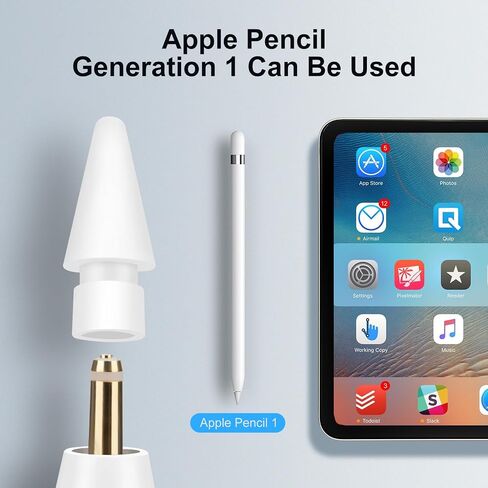 USB-C إلى محول شاحن القلم الرصاص لـ Apple Pencil 1st Generation Pencil Tip بديل ، نوع محول شحن القلم الرصاص مع الضوء المتوافق مع iPad 10 (الشحن فقط ، بدون Bluetooth) in Kuwait