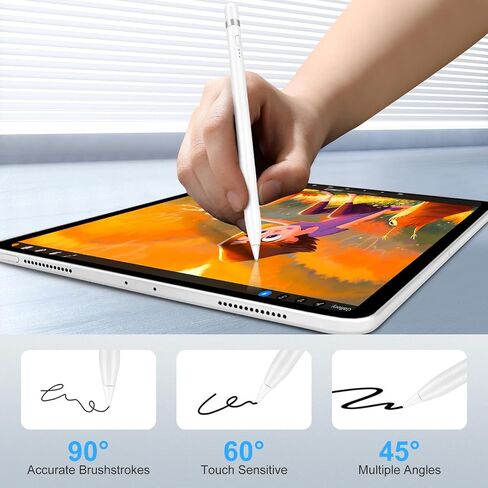 USB-C إلى محول شاحن القلم الرصاص لـ Apple Pencil 1st Generation Pencil Tip بديل ، نوع محول شحن القلم الرصاص مع الضوء المتوافق مع iPad 10 (الشحن فقط ، بدون Bluetooth) in Kuwait