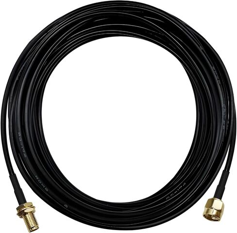 SMA Extension Cable 18ft ، SMA Male to Ender Low Loss RG174 Coaxial Cable Extender for SDR ، Camera Wireless Security ، نظام الشبكة ، GPS LTE 4G 5G WIFI HADENNAS in Kuwait