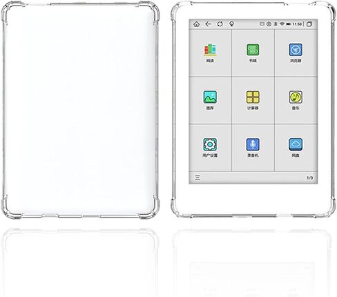 حالة MeeBook M8/M8C 7.8 "Ereader ، Wunika Airbag Design Drop-Prock Proof Light Lightweight Scratch Proof ، غطاء TPU المتين من Silicone Rubber لـ MeeBook M8/M8C (Clear) in Saudi Arabia