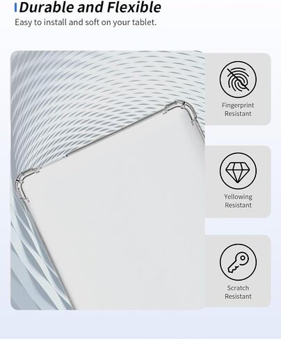 حالة MeeBook M8/M8C 7.8 "Ereader ، Wunika Airbag Design Drop-Prock Proof Light Lightweight Scratch Proof ، غطاء TPU المتين من Silicone Rubber لـ MeeBook M8/M8C (Clear) in Saudi Arabia