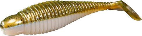 Lunker City Fishing 2.75 "Grubster Grub Bait الأصلي من البلاستيك الناعم الناعمة السباحة باس والليلي جثم crappie جسم السمين ، 10 لكل كيس ، مصنوع في الولايات المتحدة in Kuwait