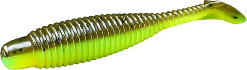 Lunker City Fishing 2.75 "Grubster Grub Bait الأصلي من البلاستيك الناعم الناعمة السباحة باس والليلي جثم crappie جسم السمين ، 10 لكل كيس ، مصنوع في الولايات المتحدة in Kuwait