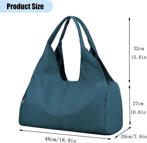 Forestfish Duffel Bag Gym Totes with Dry Wet Pocket & Shoes Compartment for Women and Men,Black in Kuwait