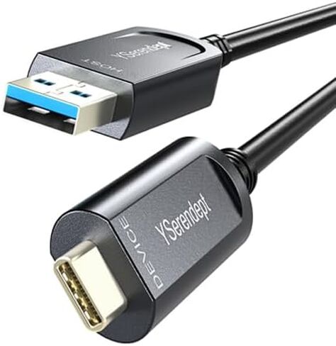 كبلات USB C Optic Optic Cable 50ft ، الزاوية اليمنى عالية السرعة 10 جيجابت في الثانية تمديد المسافات البصرية النشطة لكاميرات الويب ، كاميرات 4K ، VR/AR ، المراكز ، HDDs ، أجهزة العرض والأنظمة الطبية in Kuwait