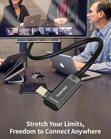 كبلات USB C Optic Optic Cable 50ft ، الزاوية اليمنى عالية السرعة 10 جيجابت في الثانية تمديد المسافات البصرية النشطة لكاميرات الويب ، كاميرات 4K ، VR/AR ، المراكز ، HDDs ، أجهزة العرض والأنظمة الطبية in Kuwait