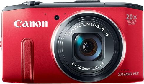 Canon PowerShot SX280 12MP Digital Camera with 20x Optical Image Stabilized Zoom with 3-Inch LCD (Red) (Old Model) in Saudi Arabia