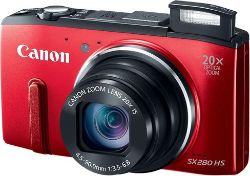 Canon PowerShot SX280 12MP Digital Camera with 20x Optical Image Stabilized Zoom with 3-Inch LCD (Red) (Old Model) in Saudi Arabia