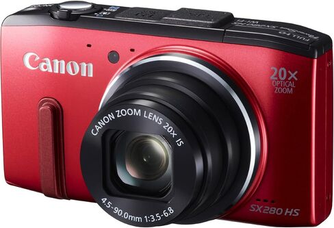 Canon PowerShot SX280 12MP Digital Camera with 20x Optical Image Stabilized Zoom with 3-Inch LCD (Red) (Old Model) in Saudi Arabia