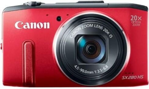 Canon PowerShot SX280 12MP Digital Camera with 20x Optical Image Stabilized Zoom with 3-Inch LCD (Red) (Old Model) in Saudi Arabia