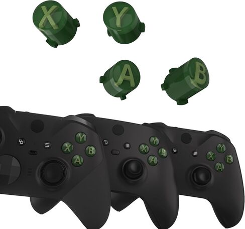 eXtremeRate Clear Green Faceplate Shell + Three-Tone ABXY Button for Xbox Elite 2 Core Controller in Saudi Arabia