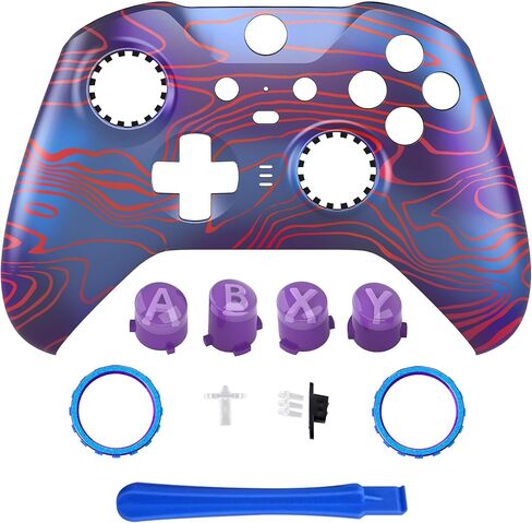 eXtremeRate Damascuscamo Patterned Faceplate Shell + Three-Tone ABXY Button for Xbox Elite 2 Core Controller in Saudi Arabia
