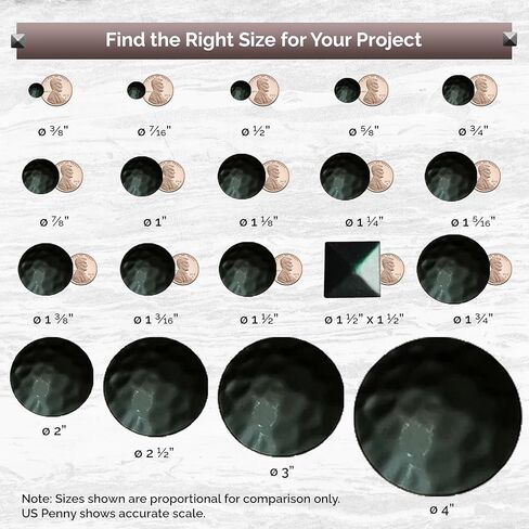 كلافوس مربعة، على شكل هرم، 5/8 بوصة × 5/8 بوصة، برونز مطلي بالزيت، 12 عبوة in Kuwait