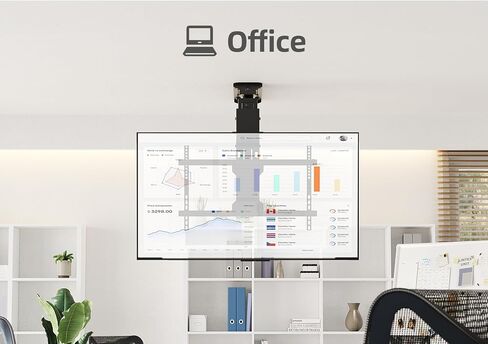 Claiks Ceiling TV Mount-شريحة أزياء كهربائية مزودة بمحركات مع التحكم عن بُعد ، شاشات مسطحة ومنحنية من 32 إلى 70 بوصة ، Max Vesa 600x400mm ، متوافقة مع الأسطح المسطحة والأسود. in Kuwait