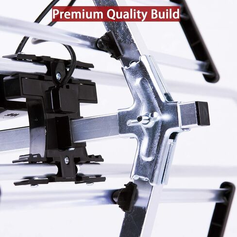 هوائي Fivestar Outdoor HD TV أقوى ما يصل إلى 200 ميل طويل المدى مع دوران 360 درجة مركزي ، وراديو UHF/VHF/FM مع التحكم عن بعد بالأشعة تحت الحمراء المتقدمة بالإضافة إلى مجموعة التثبيت (متجددة) in Saudi Arabia