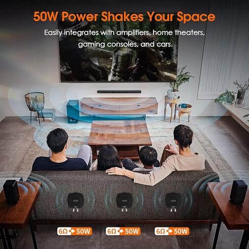 ​Nobsound 100W Bluetooth 5.0 Mini Amplifier & Douk Audio BS-1 Bass Shaker Combo: Immersive Home Theater & Gaming Tactile Audio System​ in Saudi Arabia