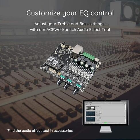 ARYLIC UP2stream 2.1 لوحة مضخم صوت مضخم الصوت ، WIFI و Bluetooth 5.0 50WX2 + 100W MultiRoom Sub Class D Amplifier Amplifier for DIY. in Kuwait