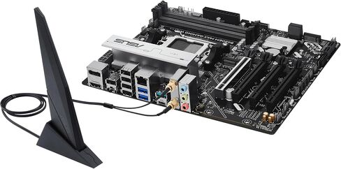 ASUS B650EM MAX Gaming WiFi AMD B650 mATX Motherboard, DDR5, PCIe 5.0 Ready, 3X M.2 Slots, WiFi6, 1Gb Ethernet, DisplayPort, HDMI, Rear USB 10Gbps Type-A & Type-C Ports, BIOS Flashback, Aura Sync in Saudi Arabia
