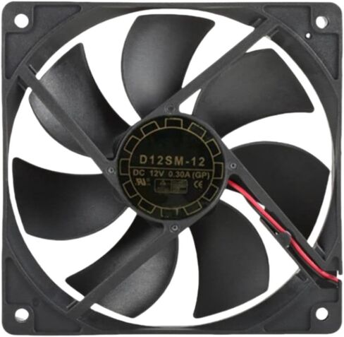 D12SM-12 Fan 12cm لـ 12V 0.30a 12025 120x120x25mm 2-ware fan مروحة التبريد in Saudi Arabia