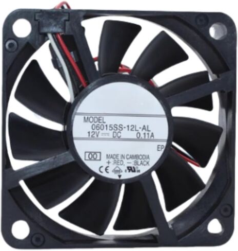 06015SS-12L-AL FAN 6CM لـ 12V 0.11A 6015 60x60x15mm 3-ware مروحة تبريد in Saudi Arabia