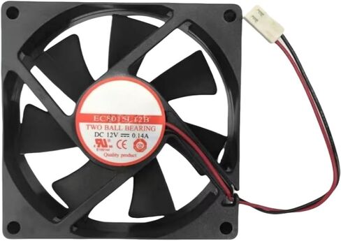 EC8015L12B مروحة 8cm لـ 12V 0.14A 8015 80x80x15mm 2-ware مروحة تبريد in Saudi Arabia