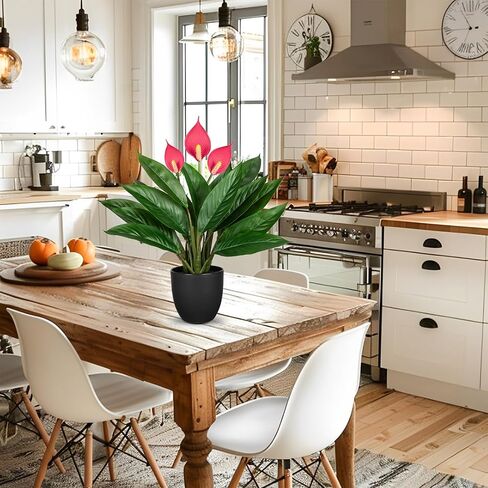 13.8 Inch Fake Monstera Potted Plant, Artificial Succulent Plants in Ceramic Pot Faux Tropical Plant for Indoor Outdoor Home Office Tabletop Shelf Garden Farmhouse Decorative in Kuwait