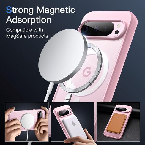 Jetech Magnetic Case لـ Google Pixel 8 Pro 6.7 بوصة 2023 ، متوافقة مع غلاف هاتف Magsafe ، غير لامع شفاف (Obsidian) in Saudi Arabia
