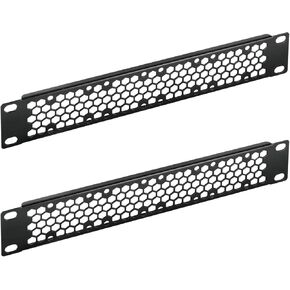Tecmojo 2 Pack Vented 1U Blank Rack Mount Panel, Steel Patch Panel Filler for 10" Server Rack, Network Cabinet, Data Center, Home Labs, Black in Kuwait