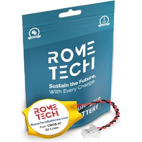 Rome Tech CR2032 CMOS BIOS Battery for Dell Inspiron 15 (7559), 5000, 5368, 5378, DELL Latitude 3300, 3379, 3390, 3480, 3460, 3560, Vostro 7500 - Laptop Backup 3V RTC with 2 Wire Cable in Kuwait