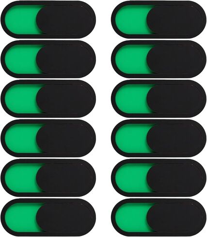 Acrylic Webcam Cover with Sliding Green/Red Status Indicator, 12 Pcs Set, Easy to Install, 101.57 in in Saudi Arabia