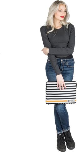 Vangoddy Luxe Collection 11.6 inch Laptop Tablet Sleeve Black White Accent Strip in Saudi Arabia
