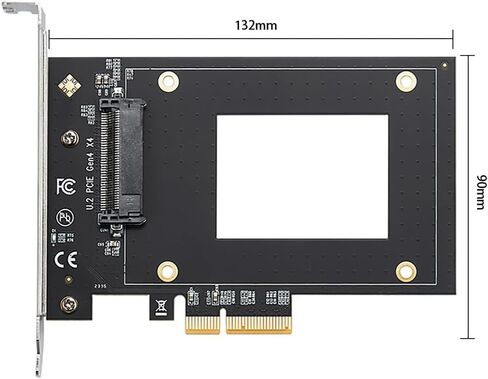 IO-PCE8639A-U2 PCIe 4.0 x4 to U.2 (SFF-8639) Expansion Card – 7000MB/s High-Speed Adapter for 2.5" NVMe SSD, No Power Cable Required, Supports Servers & Workstations in Saudi Arabia
