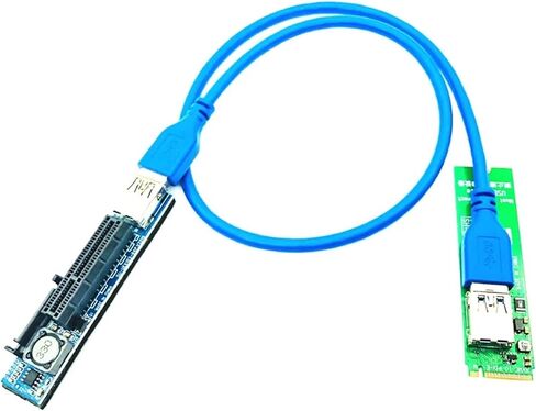 M.2 to PCI-E X4 Card Extension Port Adapter Riser Card Graphics Cards Connector PCIE Extender with 60cm USB3.0 Cable in Saudi Arabia