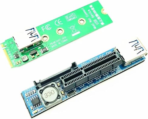 M.2 to PCI-E X4 Card Extension Port Adapter Riser Card Graphics Cards Connector PCIE Extender with 60cm USB3.0 Cable in Saudi Arabia